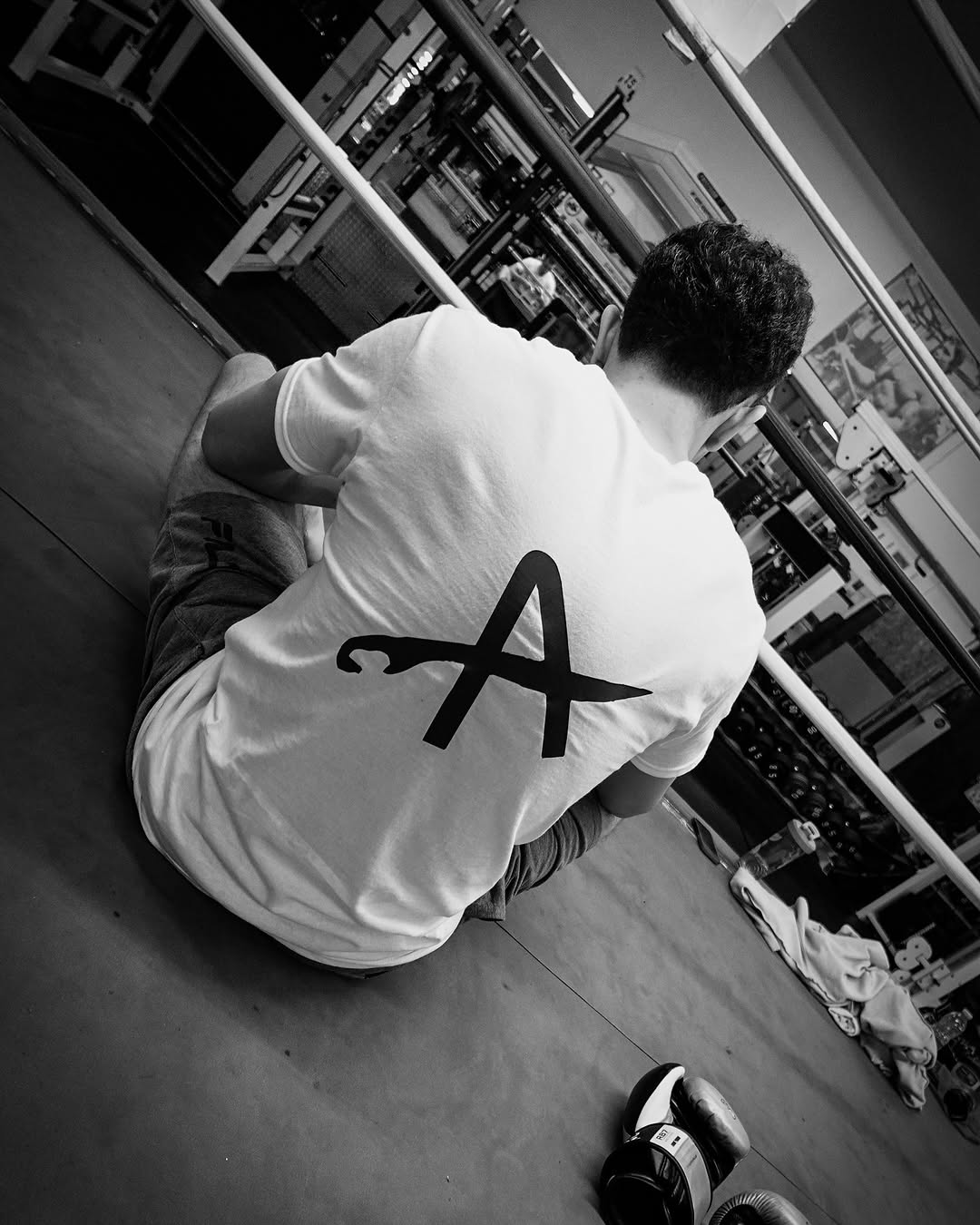Chady Smida seated in the gym after training